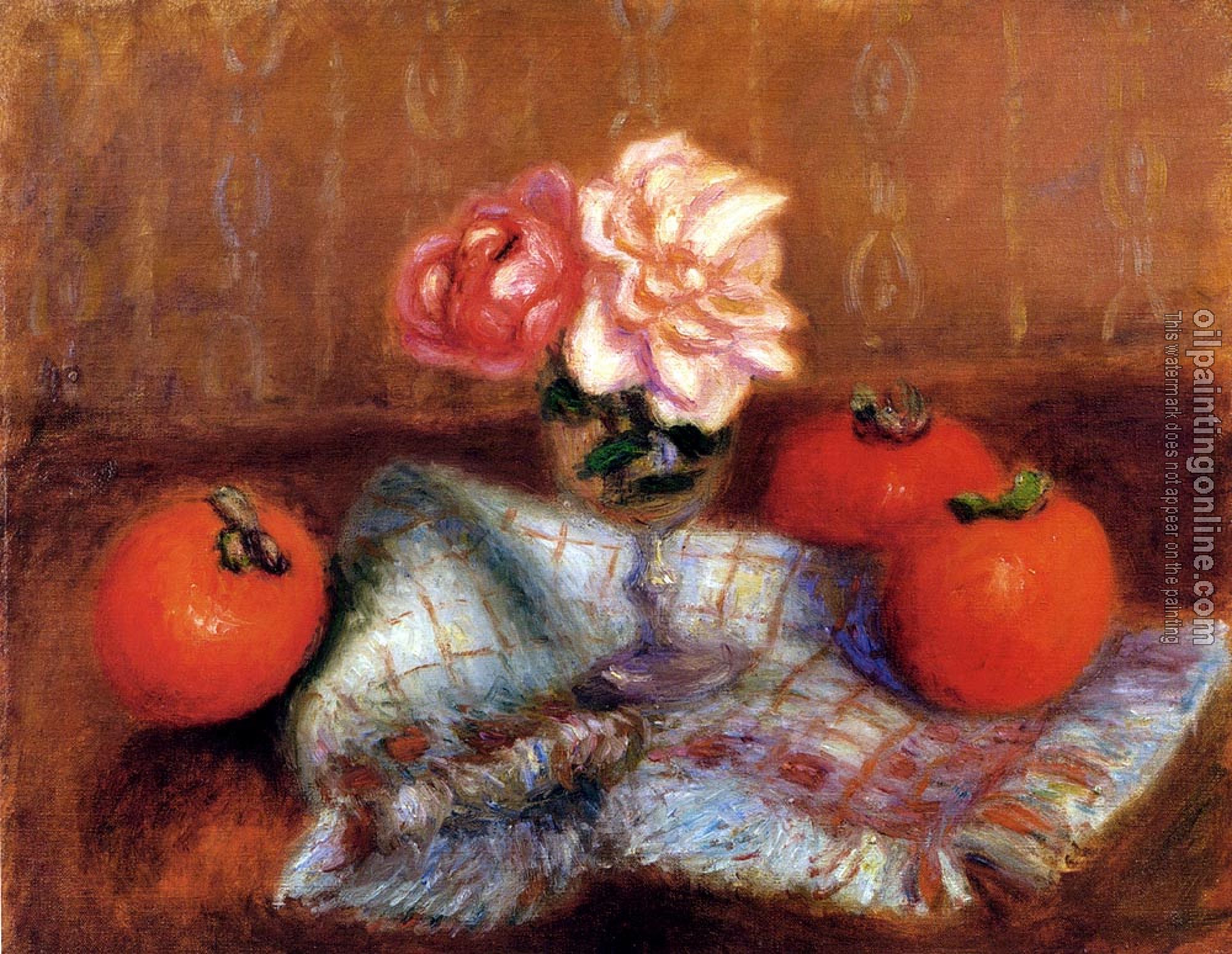 William James Glackens - Roses And Persimmons